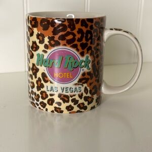 Hard Rock Cafe Las Vegas Leopard Mug with Brown and Purple
